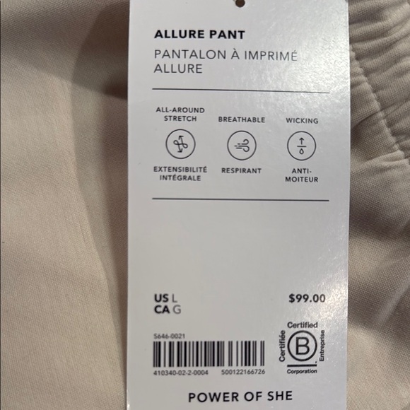 Athleta Allure Pant Wide Leg High Waisted Pants Bone New with Pant - Picture 9 of 9